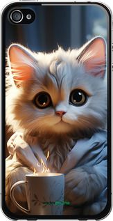 Чохол на iPhone 4s Білий кіт "5646t-12-2448"