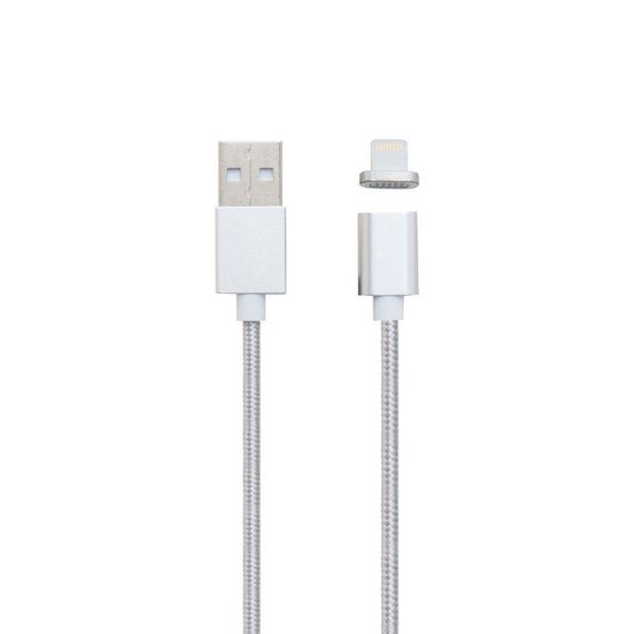Кабель USB Cable Magnetic Clip-On Lightning Колір Сталевий