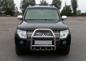 Кенгурятник QT007 (нерж.) для Mitsubishi Pajero Wagon III