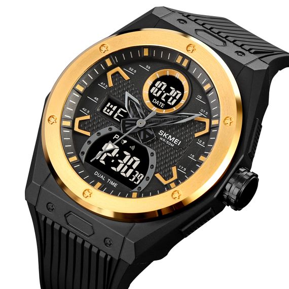 Кварцовий годинник Skmei 2013GD Gold | Зображення 1