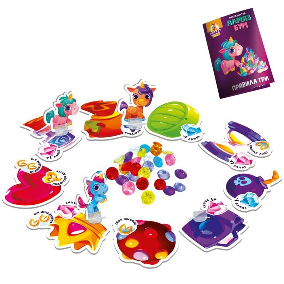 Гра настільна розважальна "Алмаз бум" Єдиноріжка VT8055-31, 2-4 ігрока | Зображення 2