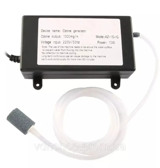 Озонатор AZ-1000-MG-G (1000 мг/ч). Для дезинфекции воды 1000 мг/ч. Применимо в с-мах обратного осмоса | Зображення 1