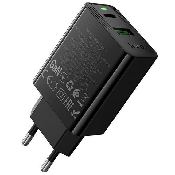 МЗП Hoco CS95A Leader PD30W+QC3.0 (1USB-A/1C) Black | Зображення 3