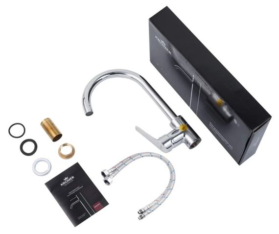 Змішувач для кухні з висувним виливом Kroner KRP Edelstahl Klassisch - ESG03915 (CV032281) | Зображення 2