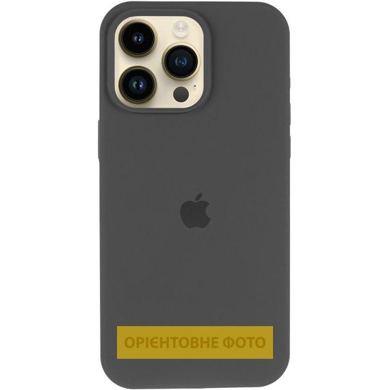 Чохол Silicone Case (AA) Logo with MagSafe для Apple iPhone 16 (6.1") Сірий / Dark Gray | Зображення 1