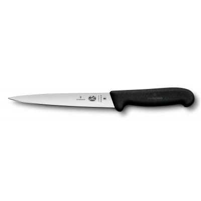 Кухонный нож Victorinox Fibrox Filleting Flexible 18 см Black (5.3703.18)