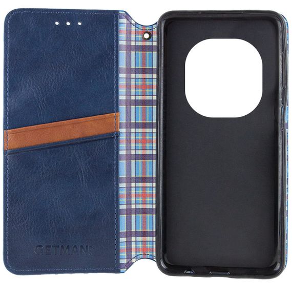 Шкіряний чохол-книжка GETMAN Cubic (PU) для Xiaomi Redmi Note 14 Pro 4G Синій | Зображення 3