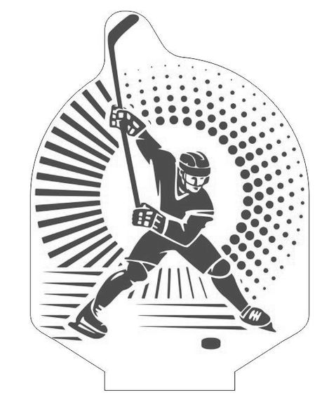 Акриловий світильник-нічник Хокей білий tty-n001483