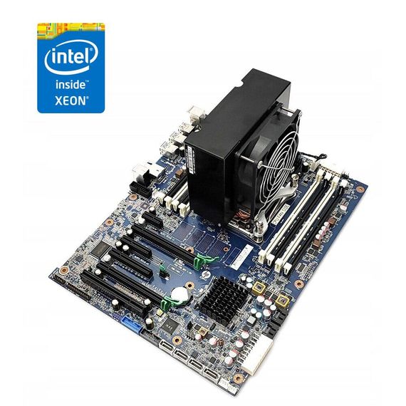 Комплект: Материнська плата HP Z440 / Intel Xeon E5-2698 v3 (16 (32) ядер по 2.3 - 3.6 GHz) (аналог i7-11700) / Socket LGA 2011 v3+v4 / NVMe boot + оригінальний кулер HP 749554-001 б/в