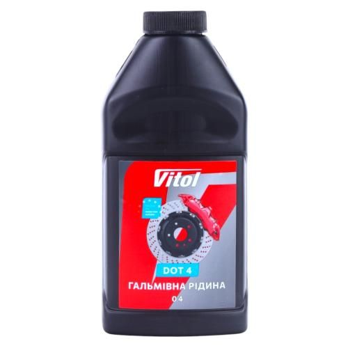 Рідина гальмівна "DOT-4" ТМ VITOL (тара: 0,4л; пе)