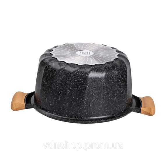 Велика алюмінієва каструля об'ємом 11 літрів з кришкою Ø32 см з антипригарним покриттям MGC HP-4-435B | Зображення 2