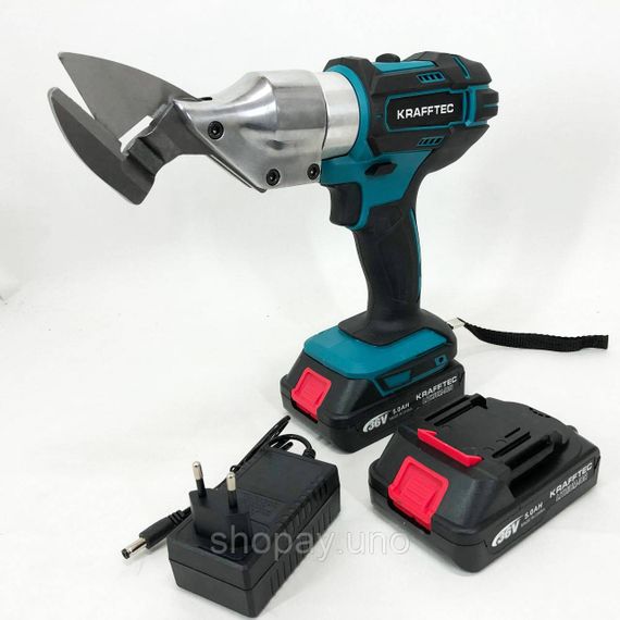 Ножницы по металлу для профнастила Krafftec DJS130R, Электроножницы по металлу листовые CS-55 | Зображення 5