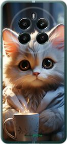Чохол на Realme 12+ Білий кіт "5646u-3650-2448"
