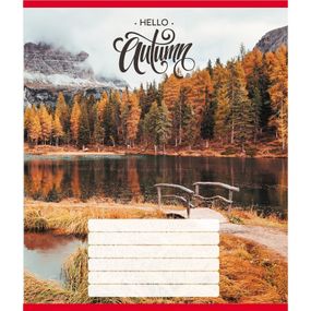 Зошит учнівський "Привіт осінь" 018-530117K-1 в клітинку, 18 аркушів