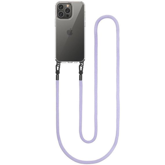 Чехол TPU Transparent with Straps для Apple iPhone 12 Pro Max (6.7") | Зображення 2