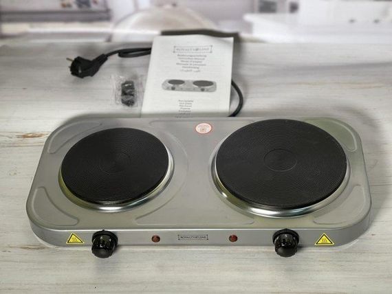 Плита двухконфорочная электрическая кухонная Royalty Line DKP-2500.15 настольная переносная электроплита | Зображення 1