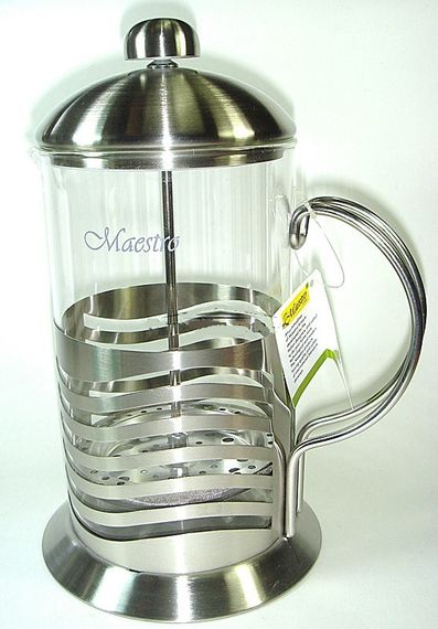 Френч-прес 1 л Maestro MR-1662-1000 скляний заварник для чаю та кави | Зображення 4