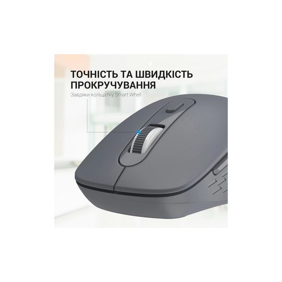 Мишка OfficePro M230G Silent Click Wireless/Bluetooth Gray (M230G) | Зображення 8