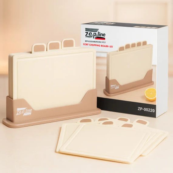 Кухонний набір дощок Zepline ZP-00220 5 предметів, з підставкою