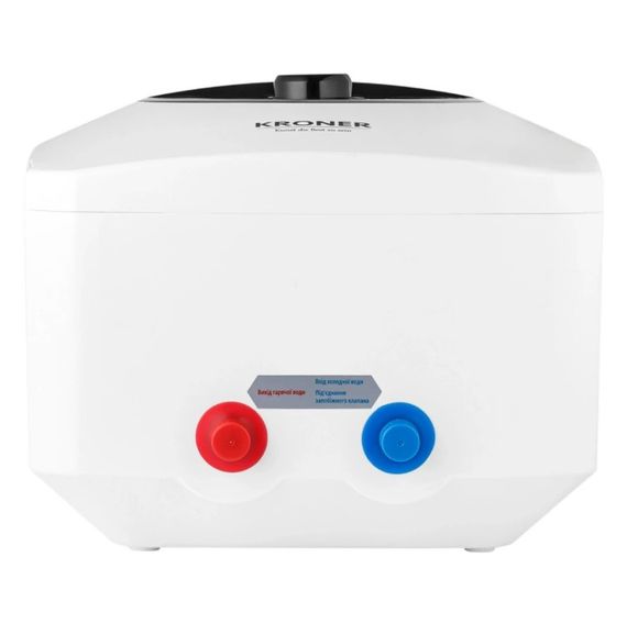 Водонагрівач Kroner Small K15SA1.5 1500 Вт, "мокрий" ТЕН, 15 л, квадратний, вертикальний, над мийкою, білий (CV034584) | Зображення 3