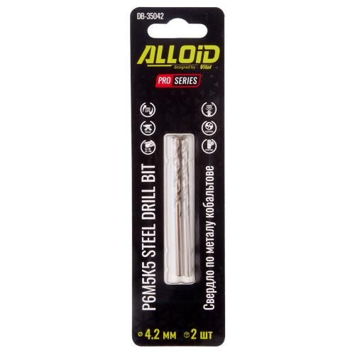 Alloid Pro. Свердло по металу кобальтове 4,2мм Р6М5К5, 2шт | Зображення 2
