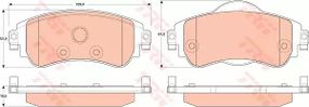 Гальмівні колодки дискові CITROEN C4 1.4 F 11, TRW (GDB1917)