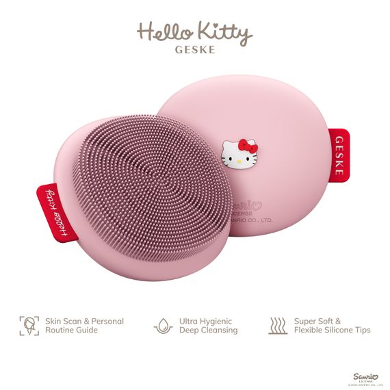 Щітка для обличчя GESKE Facial Brush 3в1 by Hello Kitty pink | Зображення 1