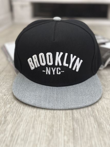 Кепка снепбек (Snapback) Brooklyn NY Черный с серым 56-61р  (9068) | Зображення 1