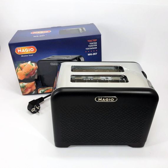 Тостер для кухні побутової MAGIO MG-287, Маленький тостер, Тостер зі знімним піддоном WC-131 для крихт | Зображення 3
