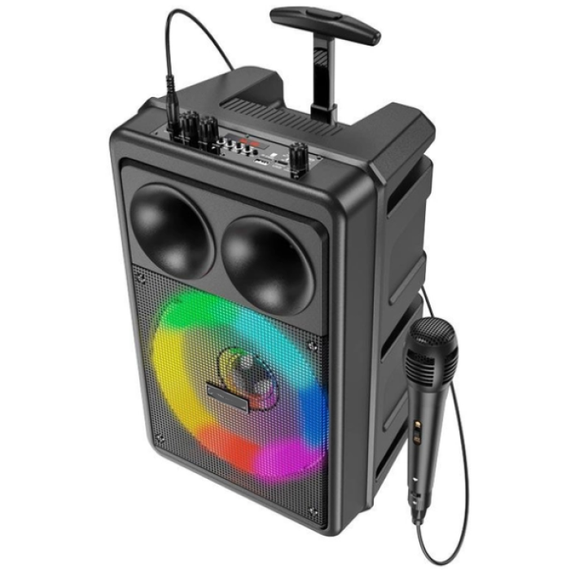 Портативна колонка XPRO BP9 валіза 10Вт, USB, SD, FM радіо, Bluetooth, 1 мікрофон, ДК (41916-BP9_1280) | Зображення 2
