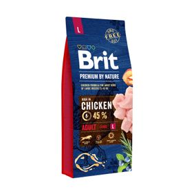 Корм Brit Premium Dog Adult L сухий з куркою для собак великих порід 15 кг
