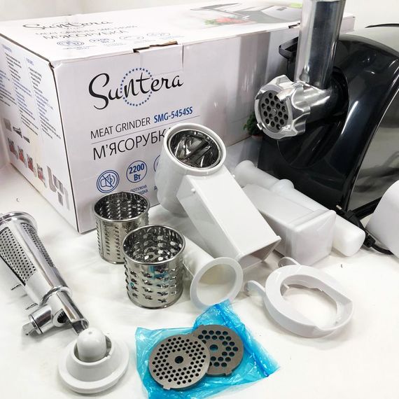 Мясорубка с реверсом мощная многофункциональная мясорубка Suntera SMG-5454SS 2200 Вт SF-67 | Зображення 7