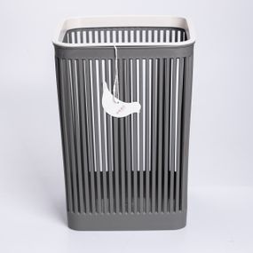 Кошик для сміття пластиковий в офіс для паперу 22×22×30 (см) кошик під сміття 8 (л) відро для сміття Сірий HP-45-9G