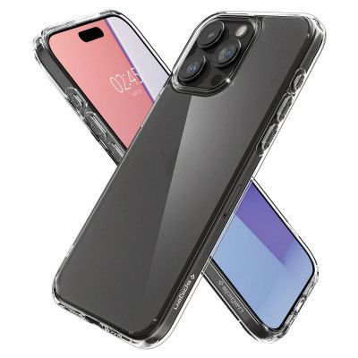 Чехол для мобильного телефона Spigen Apple iPhone 15 Pro Ultra Hybrid, Crystal Clear (ACS06707) | Зображення 1