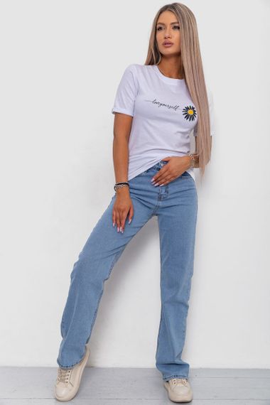 Футболка жіноча з принтом, колір білий, 238R01632 | Зображення 1