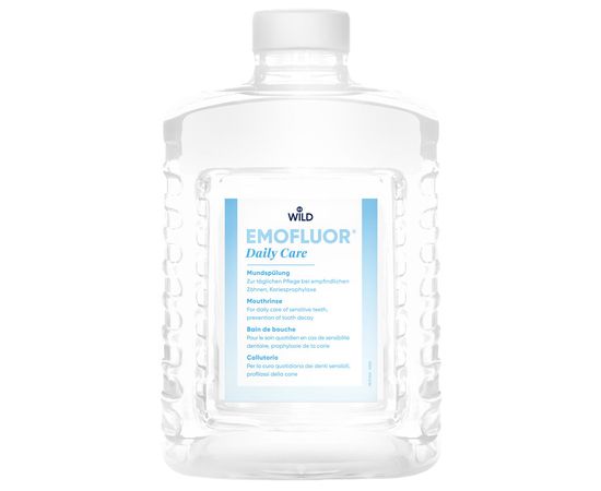 Ополіскувач для порожнини рота Dr. Wild EMOFLUOR Daily Care з мінеральними солями та фторидом, підходить для диспенсорів, 1500 мл