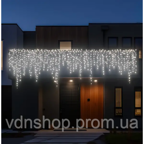 Вулична гірлянда Бахрома 25 м 405 LED чорний провід Білий 25MBW | Зображення 1