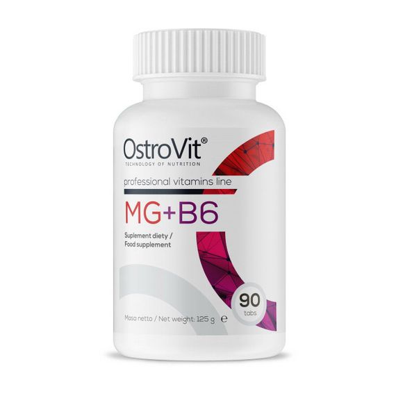 Mg + B6 Магній + В6 OstroVit 90 таблеток | Зображення 1