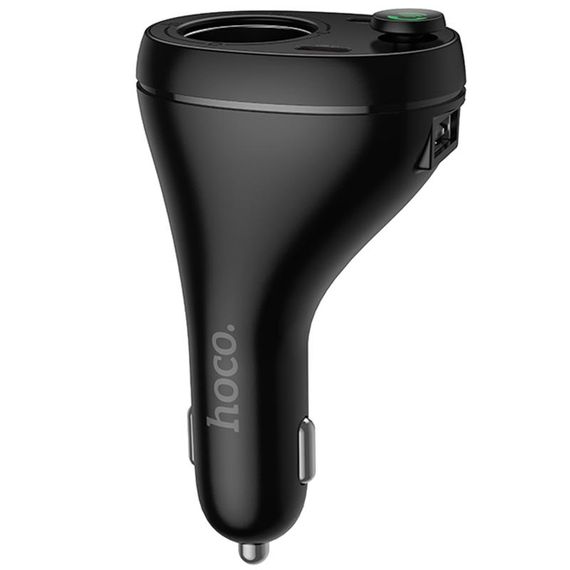 АЗП FM модулятор Hoco E88 Star cigarette lighter+PD20W+QC3.0 total 120W (2USB-C) Black | Зображення 3