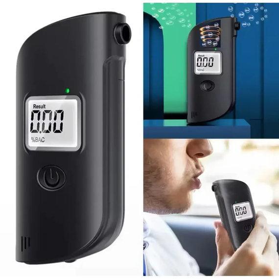 Алкотестер з LCD дисплеєм від батарейок / Тестер на алкоголь / Алкометр / Алкотестер портативний | Зображення 2