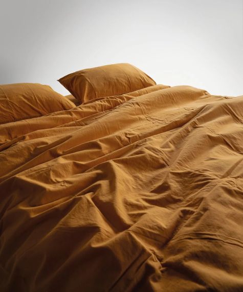 Постельное белье Limasso Stonewashed Ranforce 200 х 220 см Mustard | Зображення 3