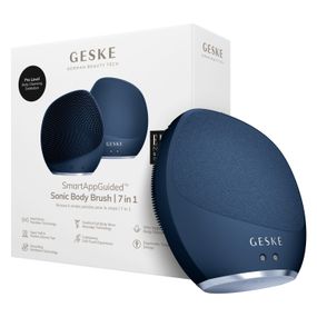 Ультразвуковая щетка для тела и интенсивный пилинг GESKE Sonic Body Brush&Intensive Exfoliator 7в1 starlight, Синий