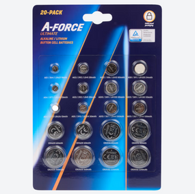 Літієві батарейки A-Force 20 штук