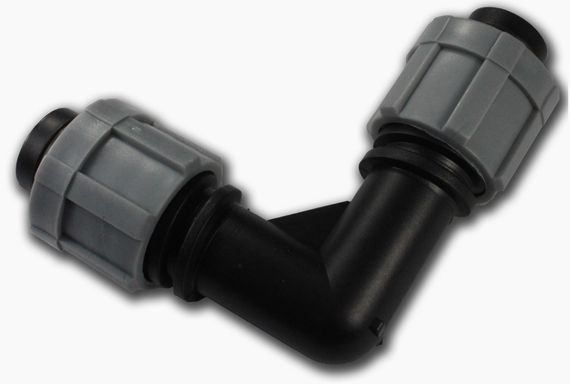 З'єднувач-коліно Bradas для краплинної стрічки 25 шт