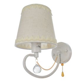 Бра настенное накладное прованс с абажуром BKL-672W/1 E27 WH/G