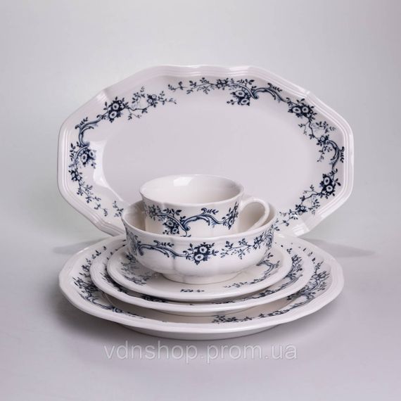Столовый набор посуды тарелок и чашек 32 предмета на 6 персон Vintage фарфоровый YY78-10A | Зображення 2