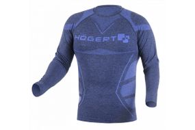 Термобілизна Hoegert OSTE HT5K390-3XL-4XL безшовна футболка 65% нейлон, 35% поліестер синя, 3XL-4XL (58-60)