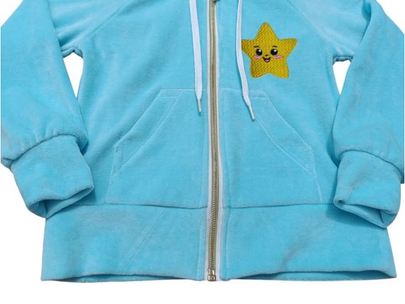 Худі Толстовка дитяча велюрова тіффані акульонок BABY SHARK 110 | Зображення 6