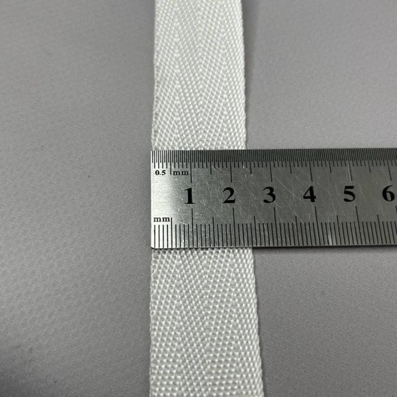 Стропа сумочна-ремінна «Ялинка», 2,5 см середня жорсткість - білий | Зображення 3