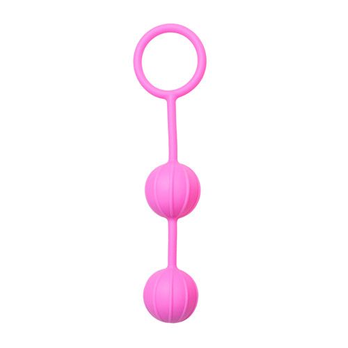 Вагинальные шарики Easytoys Vertical Ribbed Geisha розовые Sex Aura